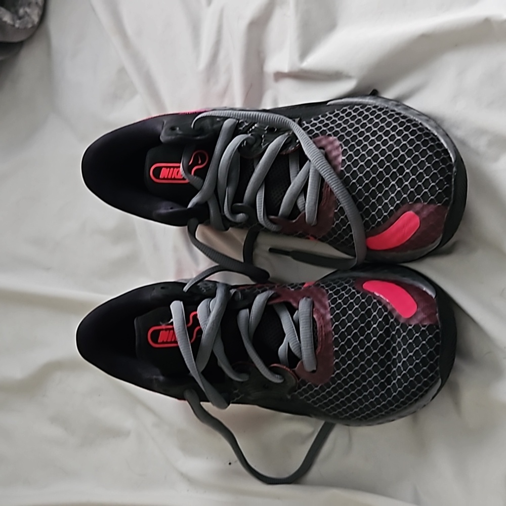 Black Nike basketball shoes